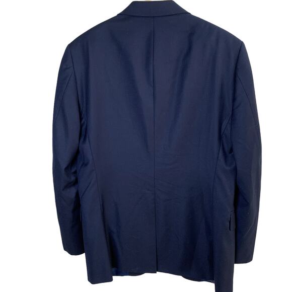 Hart Schaffner Marx Sz 40R 100% Wool Silver Button Sport Coat Blazer Jacket Blue - Picture 3 of 11